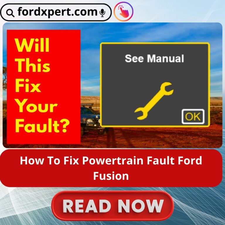 How To Fix Powertrain Fault Ford Fusion